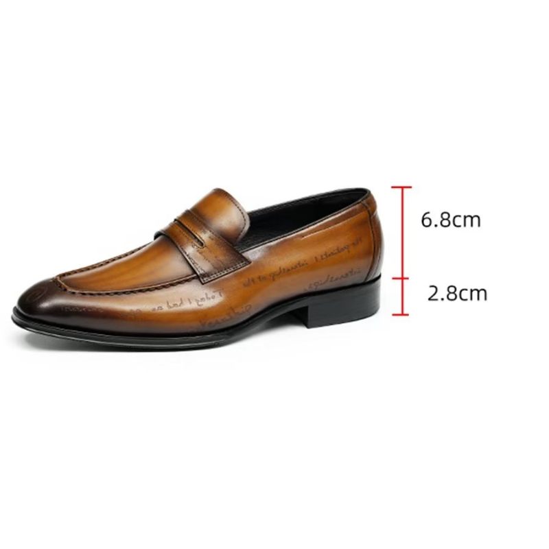 Formelle Herrenschuhe Elegante Geschnitzte Executive-schuhe Aus Britischem Leder - Braun