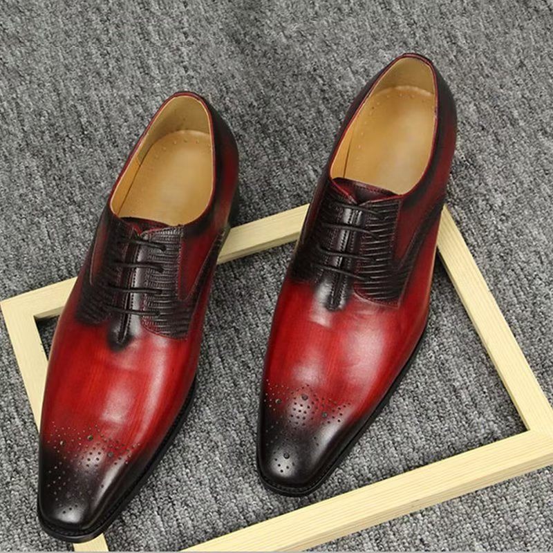 Formelle Herrenschuhe Elegante Hochzeits-brogues - Rot