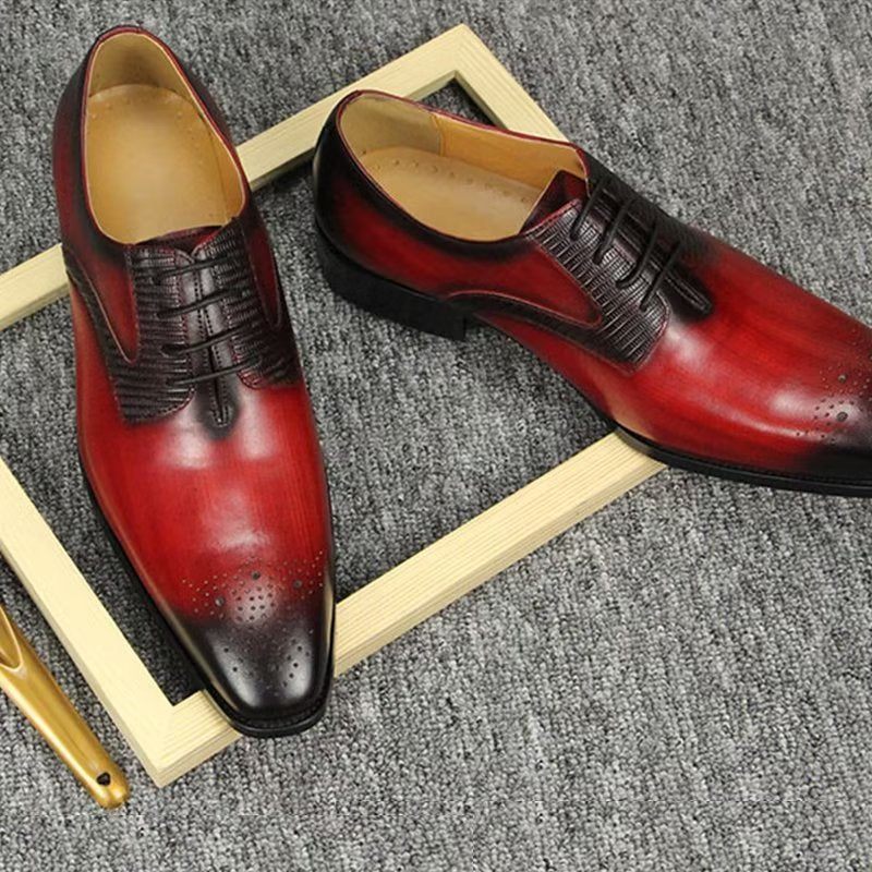 Formelle Herrenschuhe Elegante Hochzeits-brogues - Rot