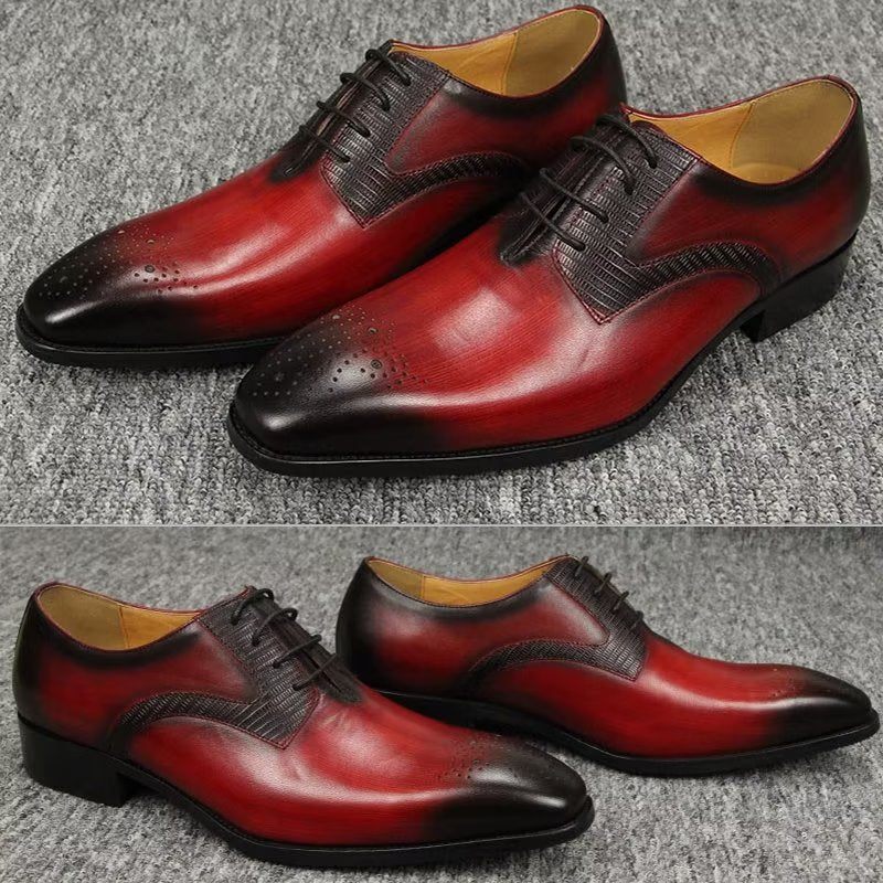 Formelle Herrenschuhe Elegante Hochzeits-brogues - Rot