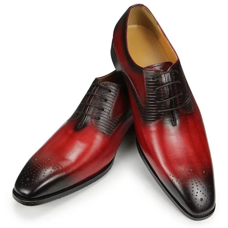 Formelle Herrenschuhe Elegante Hochzeits-brogues - Rot