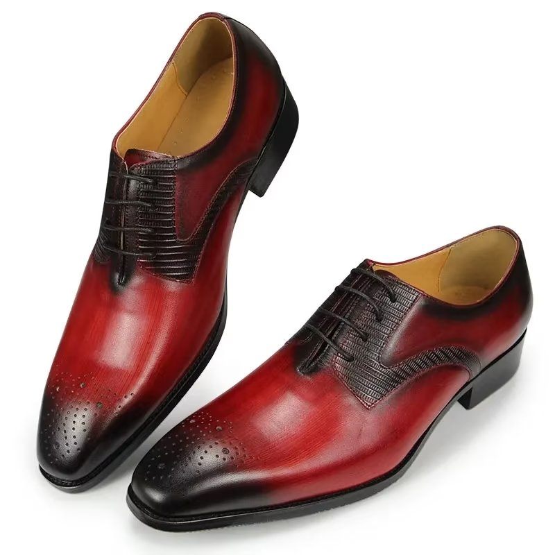 Formelle Herrenschuhe Elegante Hochzeits-brogues - Rot