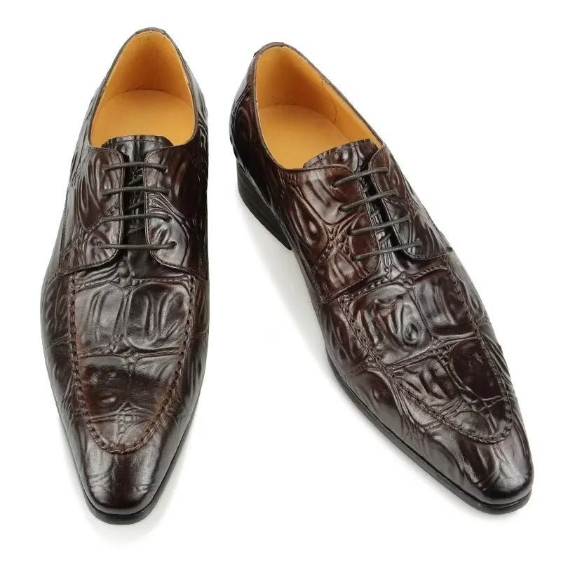 Formelle Herrenschuhe Elegante Maßgeschneiderte Brogue-hochzeitsschuhe Aus Leder - Kaffee