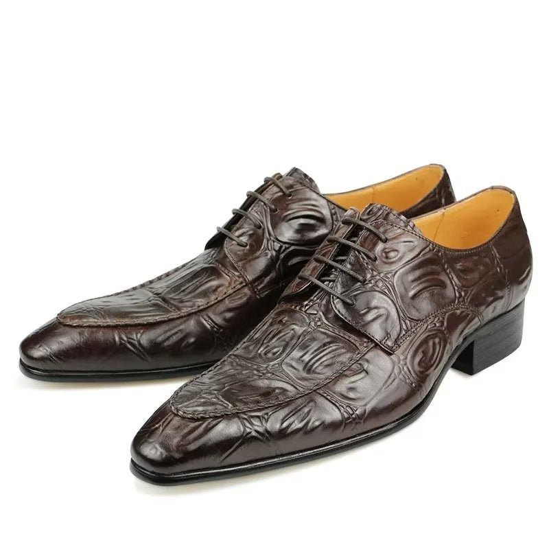 Formelle Herrenschuhe Elegante Maßgeschneiderte Brogue-hochzeitsschuhe Aus Leder - Kaffee