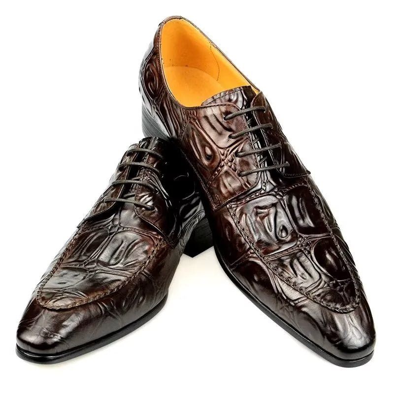 Formelle Herrenschuhe Elegante Maßgeschneiderte Brogue-hochzeitsschuhe Aus Leder - Kaffee