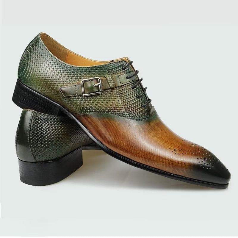 Formelle Herrenschuhe Elegante Maßgeschneiderte Brogue-hochzeitsschuhe Aus Leder - Grün