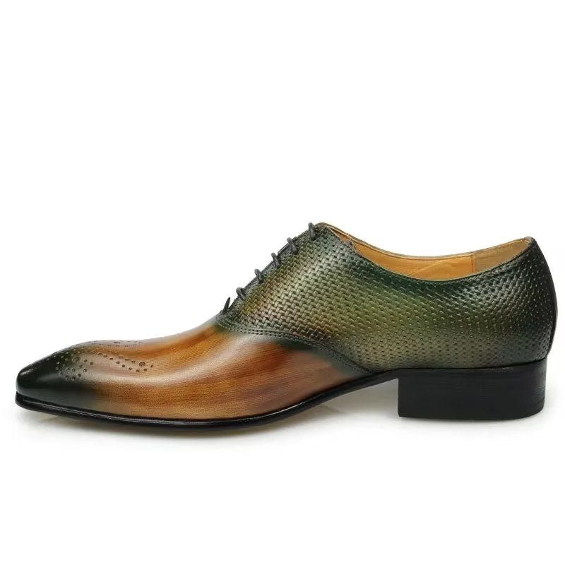 Formelle Herrenschuhe Elegante Maßgeschneiderte Brogue-hochzeitsschuhe Aus Leder - Grün