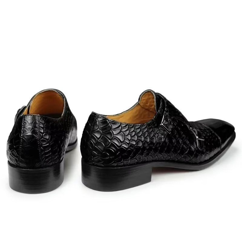 Formelle Herrenschuhe Elegante Maßgeschneiderte Brogue-hochzeitsschuhe Aus Leder - Schwarz