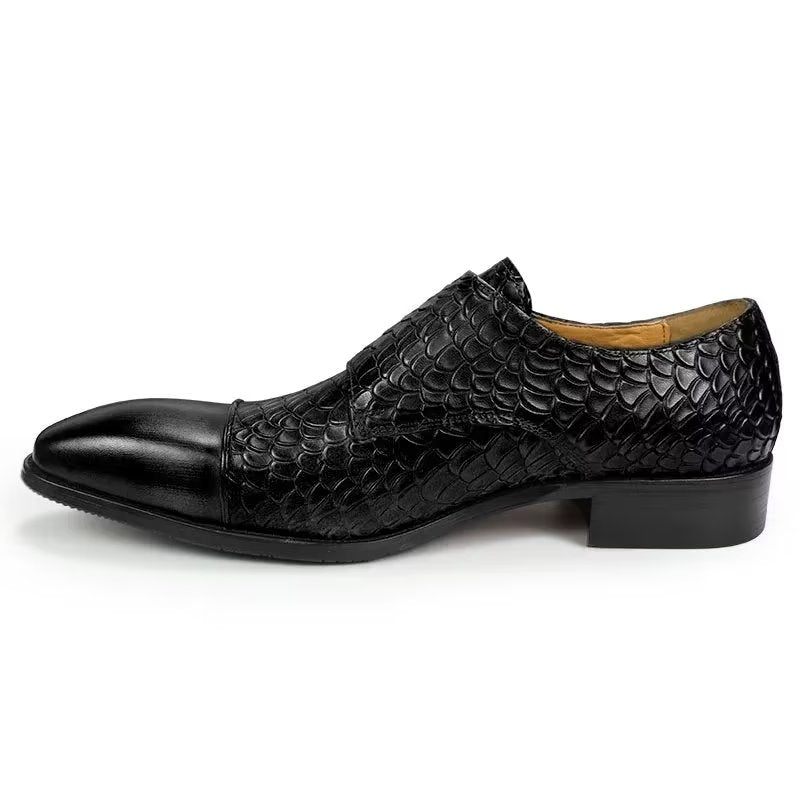 Formelle Herrenschuhe Elegante Maßgeschneiderte Brogue-hochzeitsschuhe Aus Leder - Schwarz