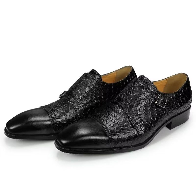 Formelle Herrenschuhe Elegante Maßgeschneiderte Brogue-hochzeitsschuhe Aus Leder - Schwarz