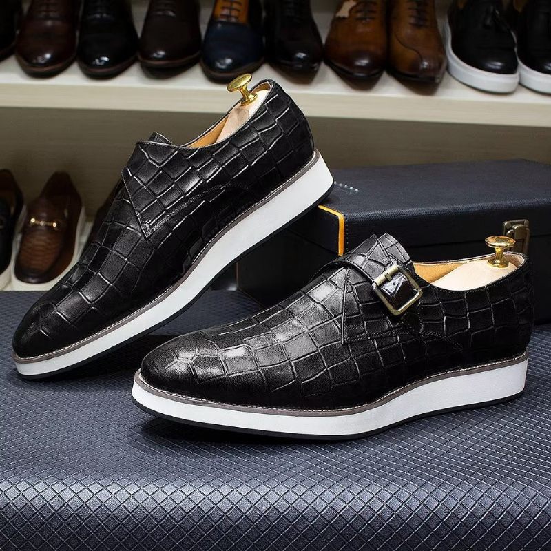 Formelle Herrenschuhe Elegante Oxford-schuhe Aus Leder Im Brogue-stil Für Hochzeiten - Schwarz