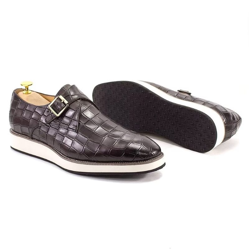 Formelle Herrenschuhe Elegante Oxford-schuhe Aus Leder Im Brogue-stil Für Hochzeiten - Kaffee