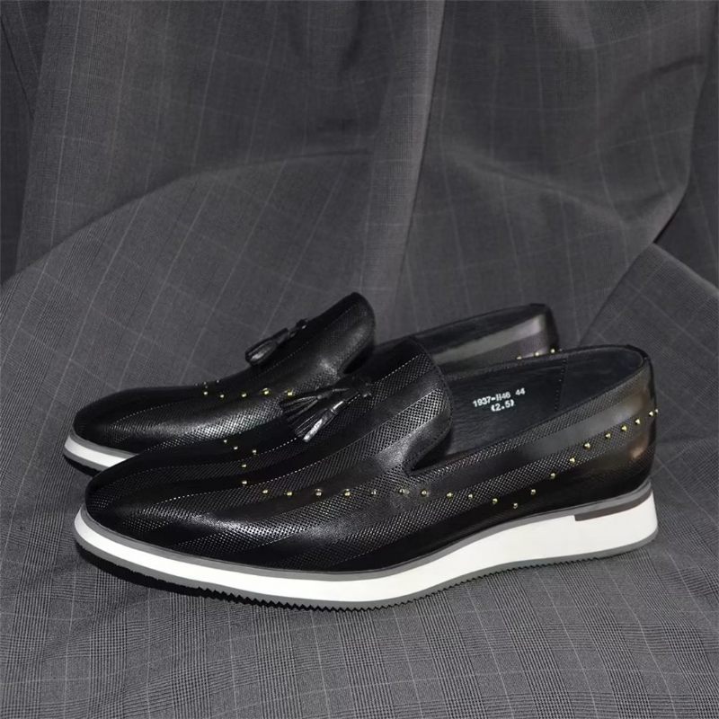 Formelle Herrenschuhe Elegante Raffinierte Slip-on-schuhe - Schwarz