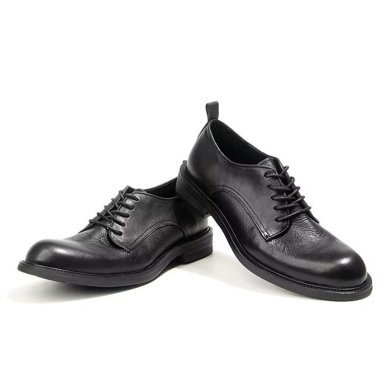 Formelle Herrenschuhe Elegante Retro-brogue-lederkleid-oxford-schuhe - Schwarz