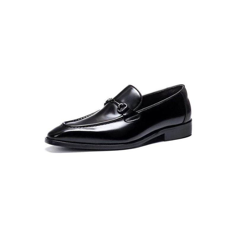 Formelle Herrenschuhe Elegante Slip-on-lederschuhe - Schwarz