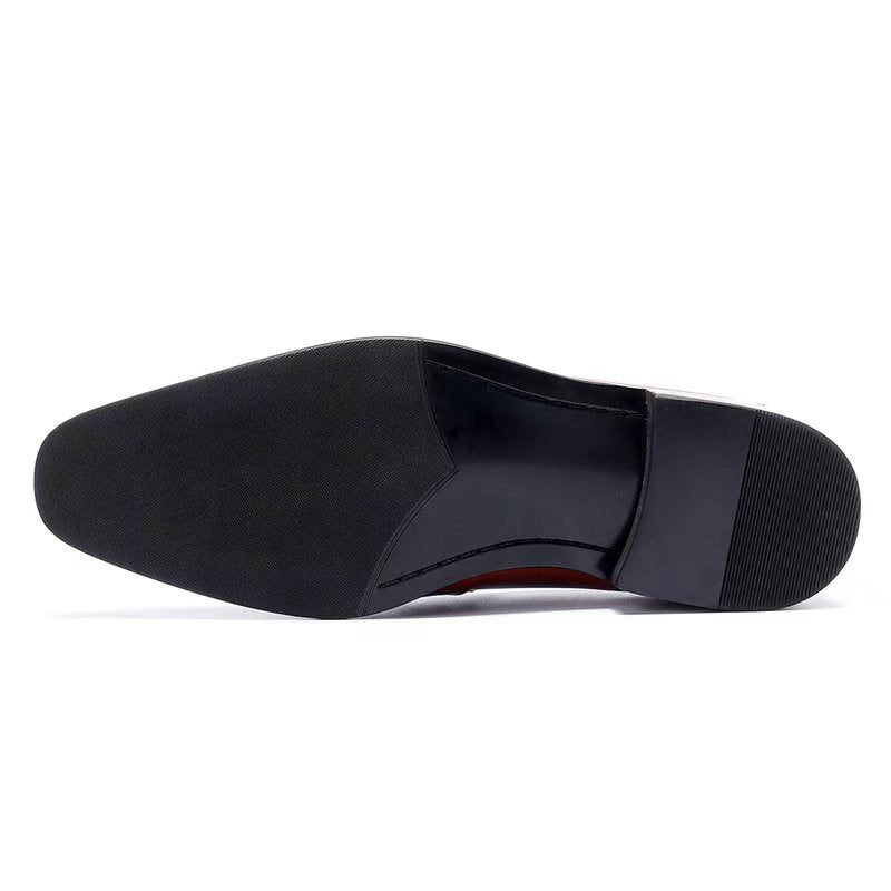 Formelle Herrenschuhe Elegante Slip-on-lederschuhe - Schwarz