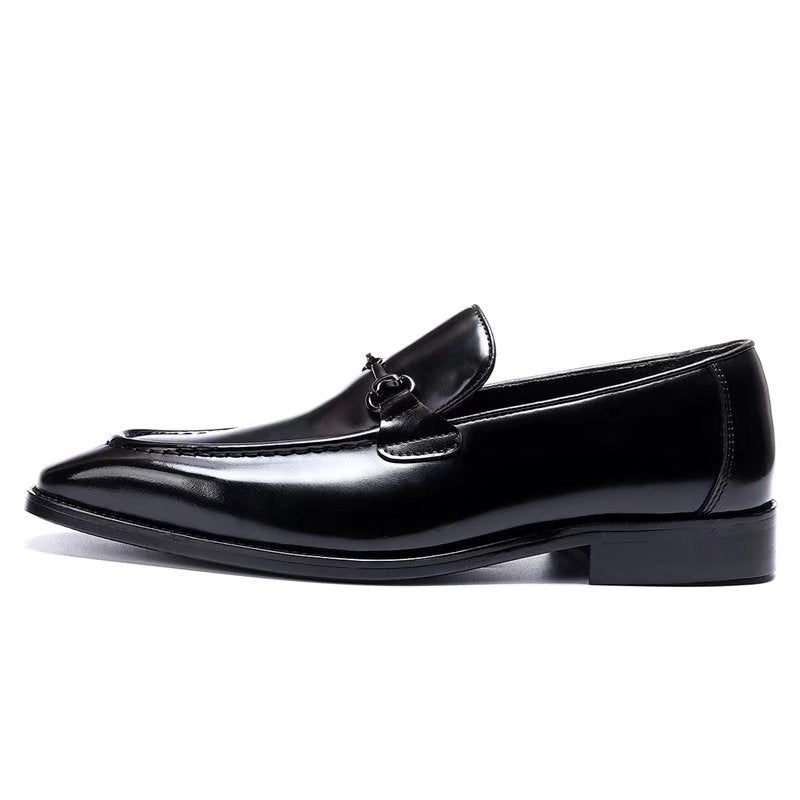 Formelle Herrenschuhe Elegante Slip-on-lederschuhe - Schwarz