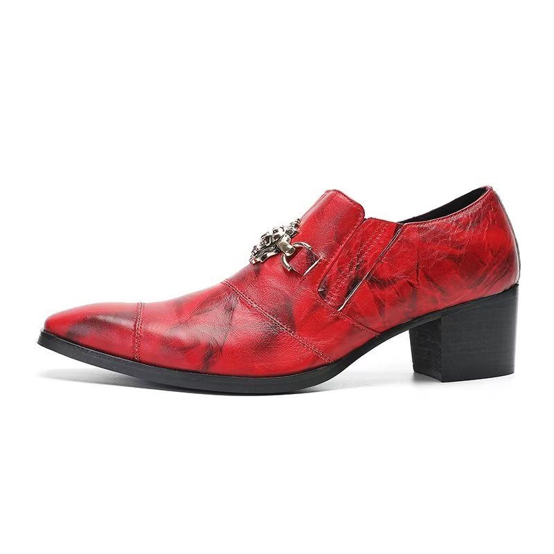 Formelle Herrenschuhe Elegante Slip-on-schuhe - Rot