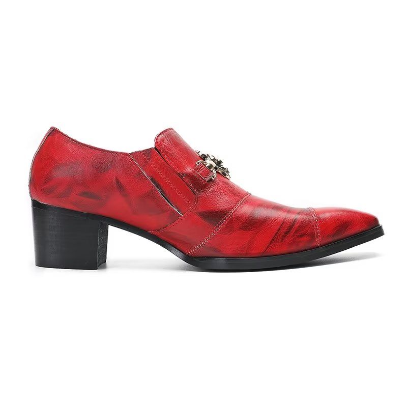 Formelle Herrenschuhe Elegante Slip-on-schuhe - Rot