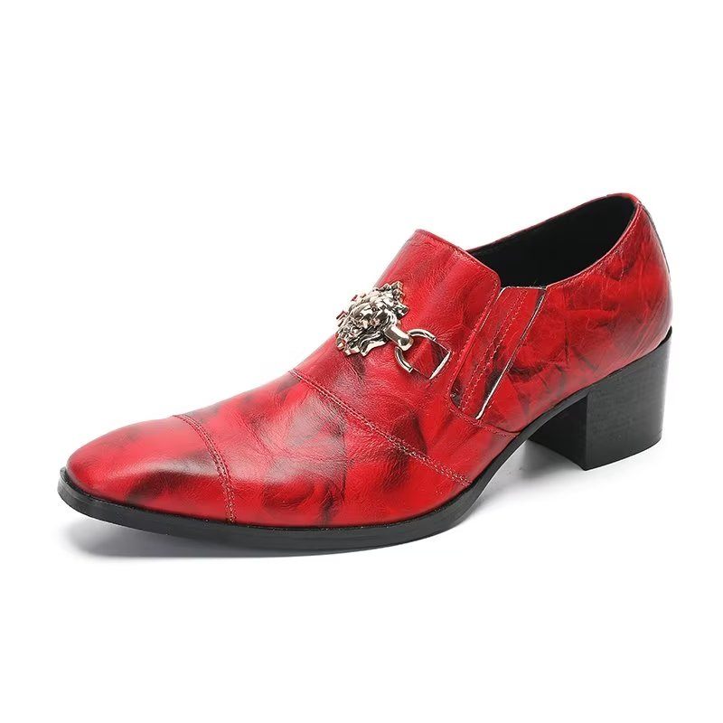 Formelle Herrenschuhe Elegante Slip-on-schuhe - Rot