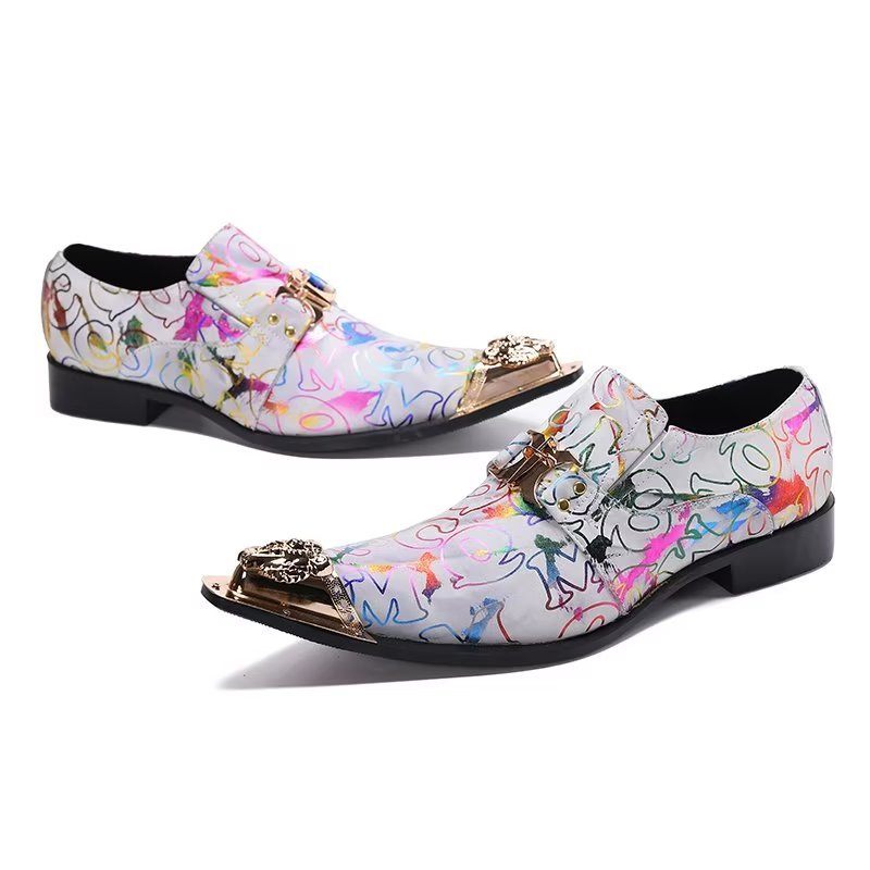 Formelle Herrenschuhe Elegante Slip-on-schuhe Aus Echtem Leder - Exotisch