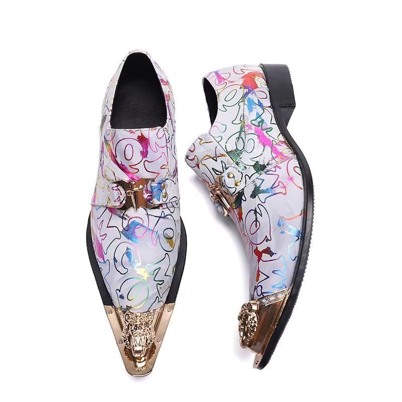 Formelle Herrenschuhe Elegante Slip-on-schuhe Aus Echtem Leder - Exotisch