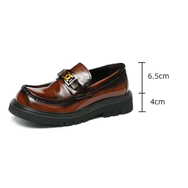 Formelle Herrenschuhe Eleganza Urbano Elegante Slip-on-schuhe Aus Rindsleder - Kaffee