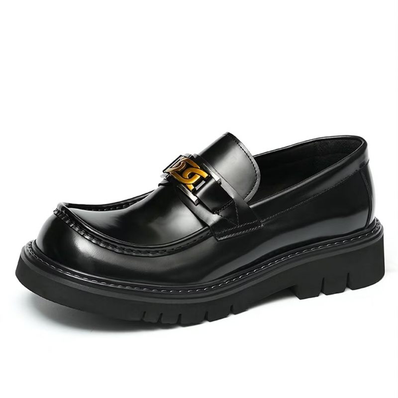 Formelle Herrenschuhe Eleganza Urbano Elegante Slip-on-schuhe Aus Rindsleder - Schwarz