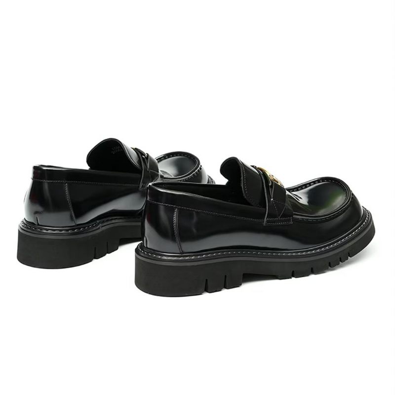 Formelle Herrenschuhe Eleganza Urbano Elegante Slip-on-schuhe Aus Rindsleder - Schwarz