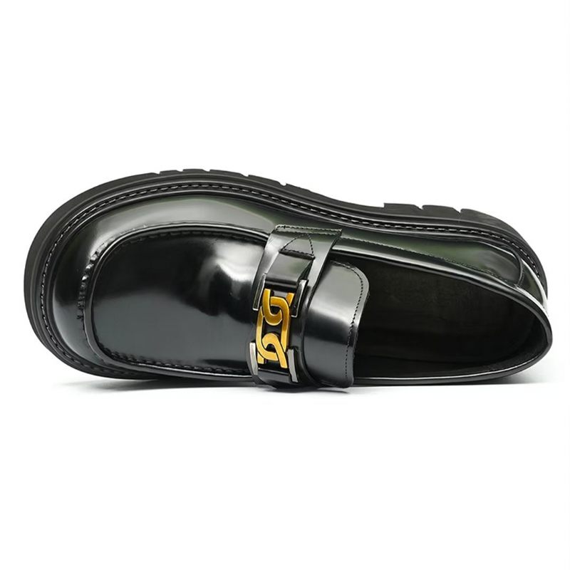 Formelle Herrenschuhe Eleganza Urbano Elegante Slip-on-schuhe Aus Rindsleder - Schwarz