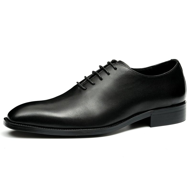 Formelle Herrenschuhe Exotische Brogue-schuhe Mit Brauner Schnalle Für Hochzeiten - Schwarz