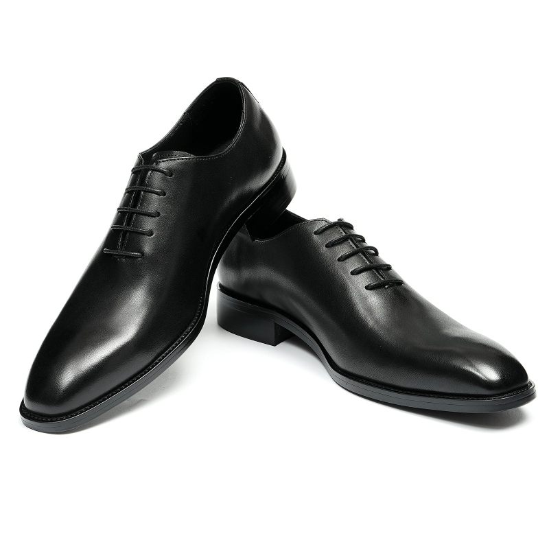 Formelle Herrenschuhe Exotische Brogue-schuhe Mit Brauner Schnalle Für Hochzeiten - Schwarz