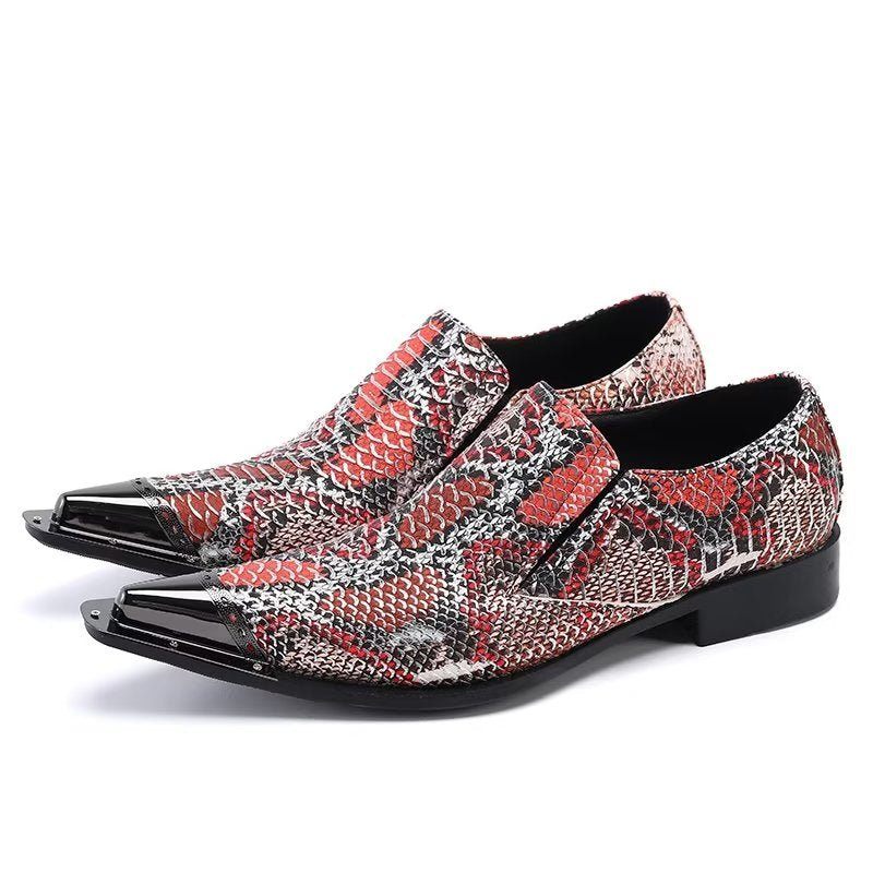 Formelle Herrenschuhe Exotische Luxus-slip-on-eleganz-kleiderschuhe Aus Leder - Mehrfarbig