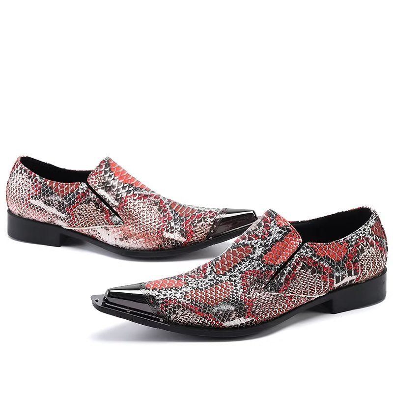 Formelle Herrenschuhe Exotische Luxus-slip-on-eleganz-kleiderschuhe Aus Leder - Mehrfarbig