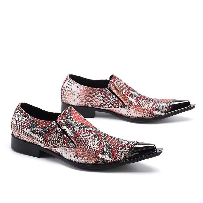 Formelle Herrenschuhe Exotische Luxus-slip-on-eleganz-kleiderschuhe Aus Leder - Mehrfarbig