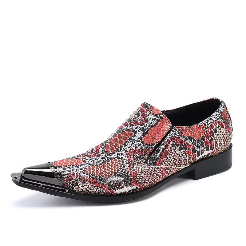 Formelle Herrenschuhe Exotische Luxus-slip-on-eleganz-kleiderschuhe Aus Leder - Mehrfarbig