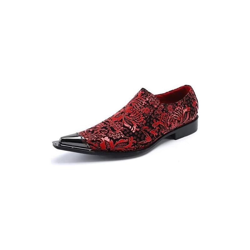 Formelle Herrenschuhe Exotische Luxus-slip-on-eleganz-kleiderschuhe Aus Leder - Rot