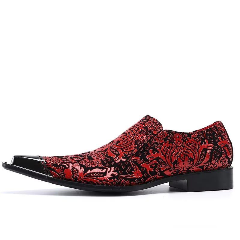 Formelle Herrenschuhe Exotische Luxus-slip-on-eleganz-kleiderschuhe Aus Leder - Rot