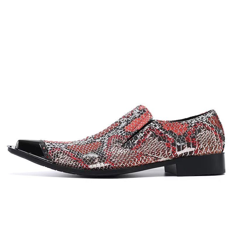 Formelle Herrenschuhe Exotische Luxus-slip-on-eleganz-kleiderschuhe Aus Leder - Mehrfarbig