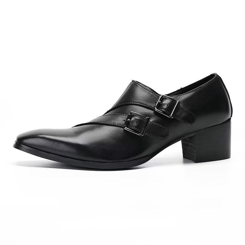 Formelle Herrenschuhe Exotische Monkstrap-kleiderschuhe - Schwarz