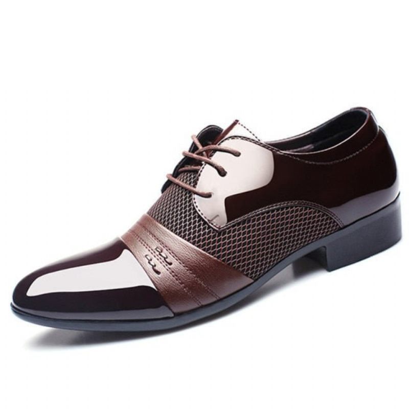 Formelle Herrenschuhe Exotische Oxford-schuhe Mit Spitzer Zehenpartie - Kaffee