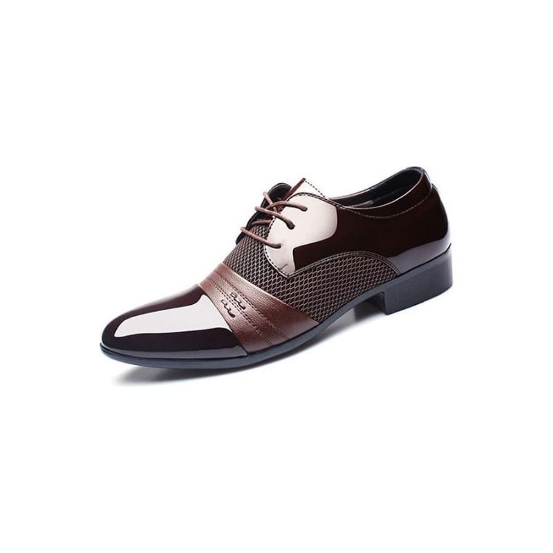 Formelle Herrenschuhe Exotische Oxford-schuhe Mit Spitzer Zehenpartie - Kaffee