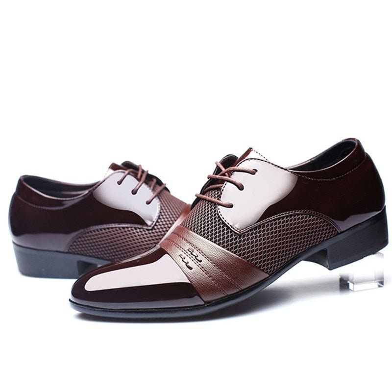 Formelle Herrenschuhe Exotische Oxford-schuhe Mit Spitzer Zehenpartie - Kaffee-Slip-On