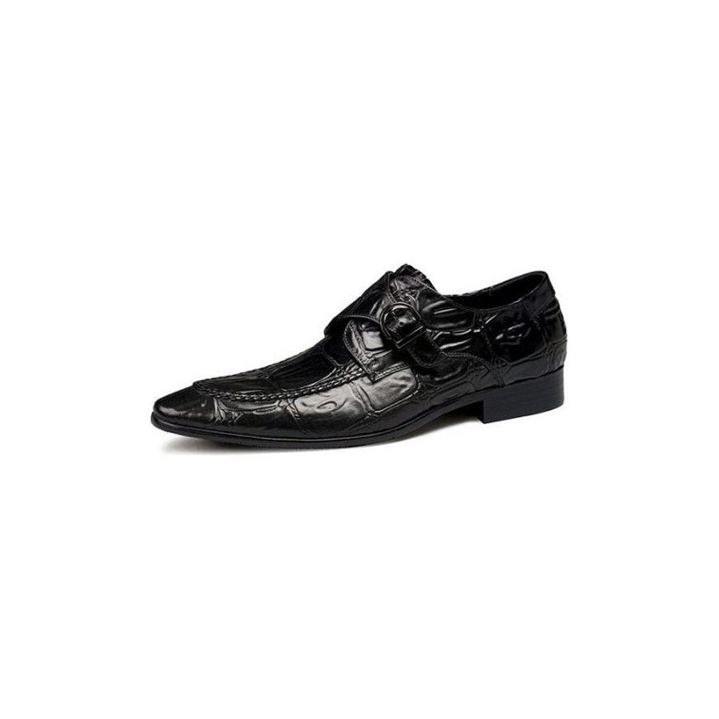 Formelle Herrenschuhe Exotische Slip-on-brogues Mit Spitzer Zehenpartie