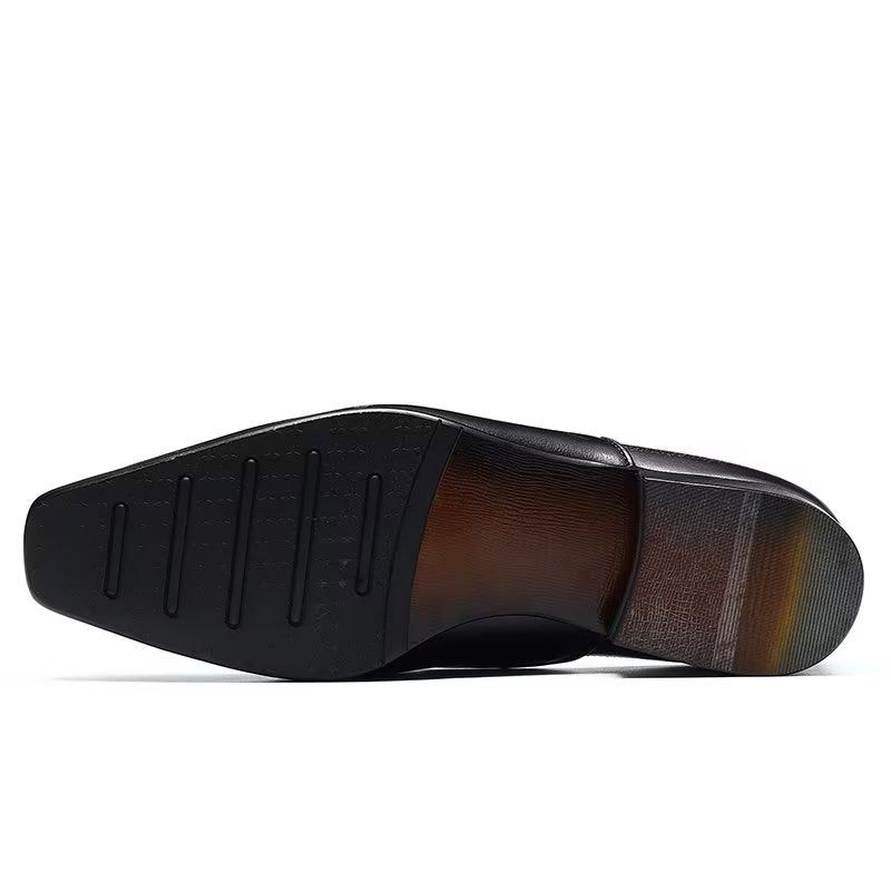 Formelle Herrenschuhe Exotische Slip-on-schuhe - Kaffee