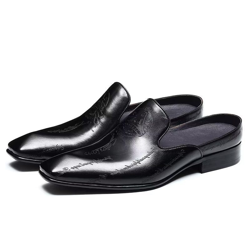 Formelle Herrenschuhe Exotische Slip-on-schuhe - Schwarz