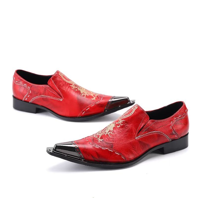 Formelle Herrenschuhe Exotische Slip-on-schuhe - Rot