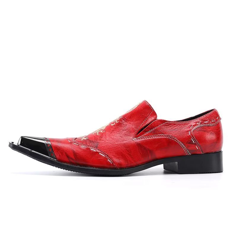 Formelle Herrenschuhe Exotische Slip-on-schuhe - Rot