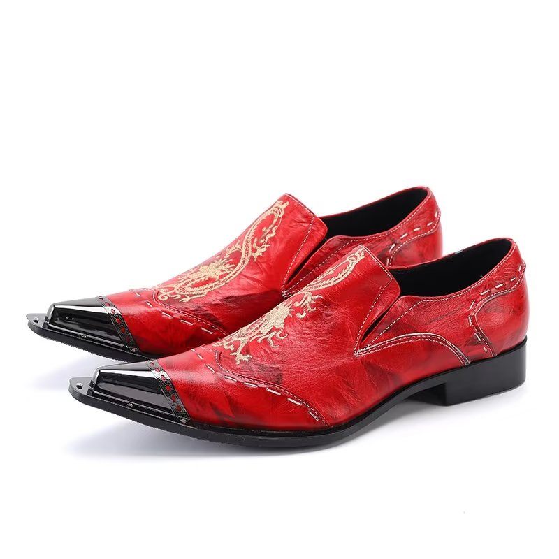 Formelle Herrenschuhe Exotische Slip-on-schuhe - Rot