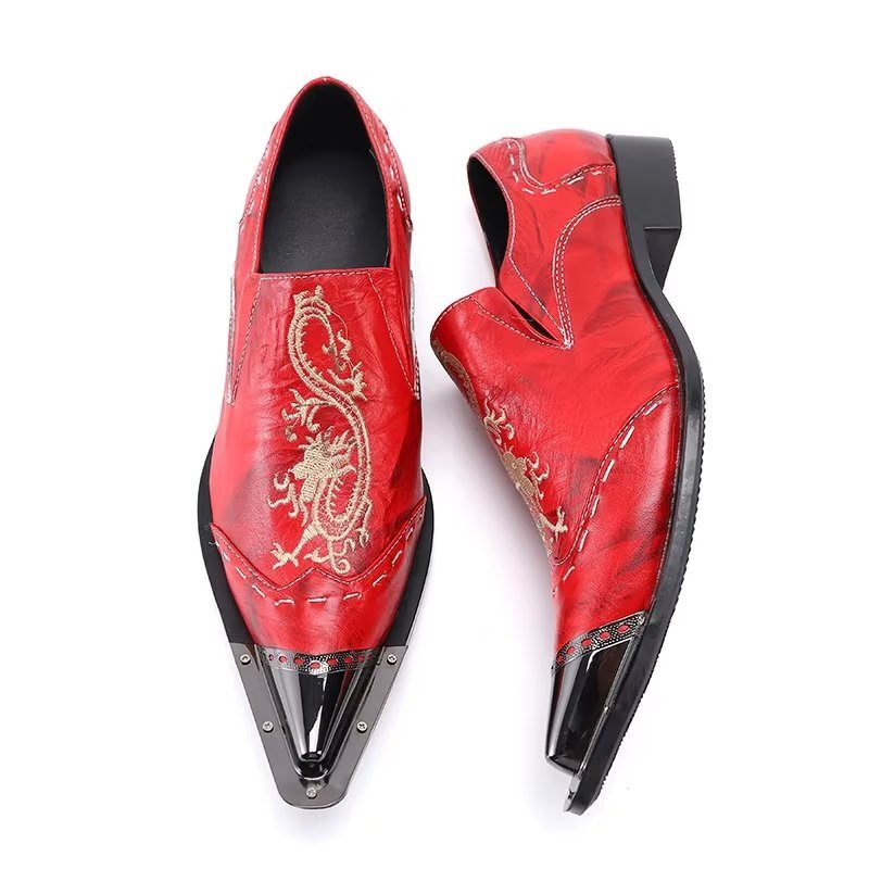 Formelle Herrenschuhe Exotische Slip-on-schuhe - Rot